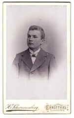 Photograph H. Schwarzenberg, Ernstthal, Centralstrasse 19, young man in suit