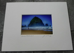 Pencil-Signed, Titled + Dated Matted Photo-Cannon Beach Oregon 2017-Tom Spitz