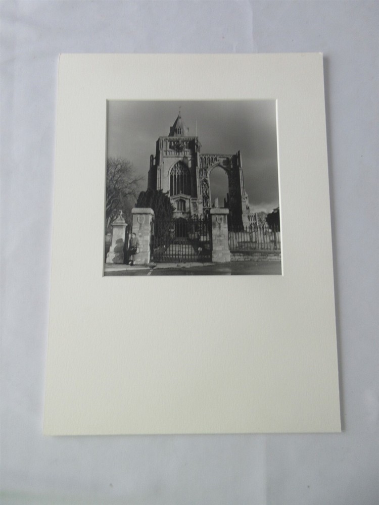 Crowland Abbey black & white matted Photo 7.5 x 7.5″ photo size