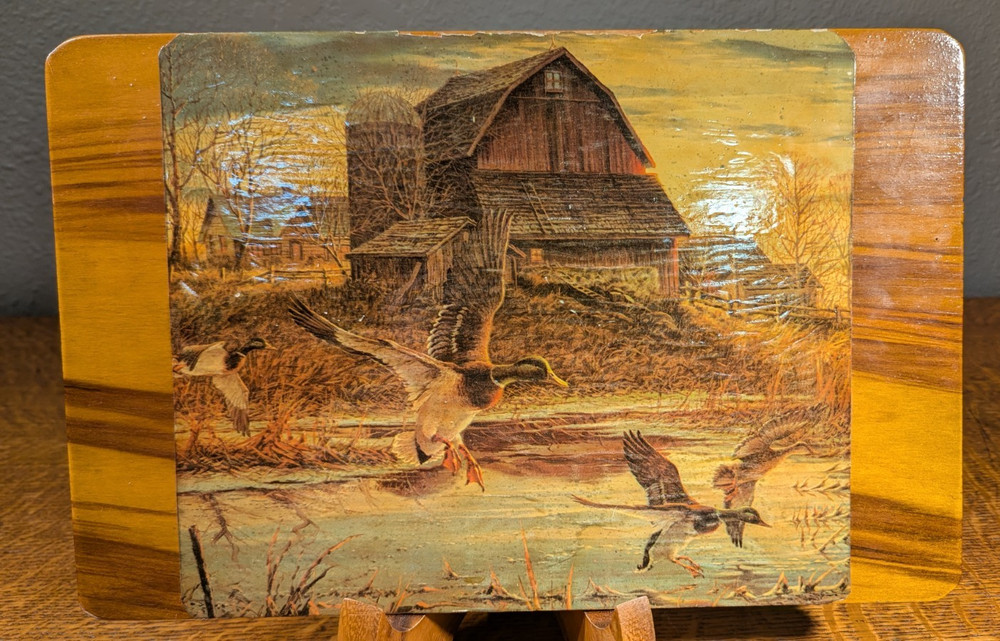 Vintage Terry Redlin «Morning Chores» 1979 The Farmer Magazine Farm Duck Outdoor