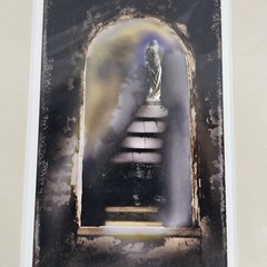 Ronnie Cardwell Photograph Signed Print Louisiana Dreamy Stairs Figure Clouds