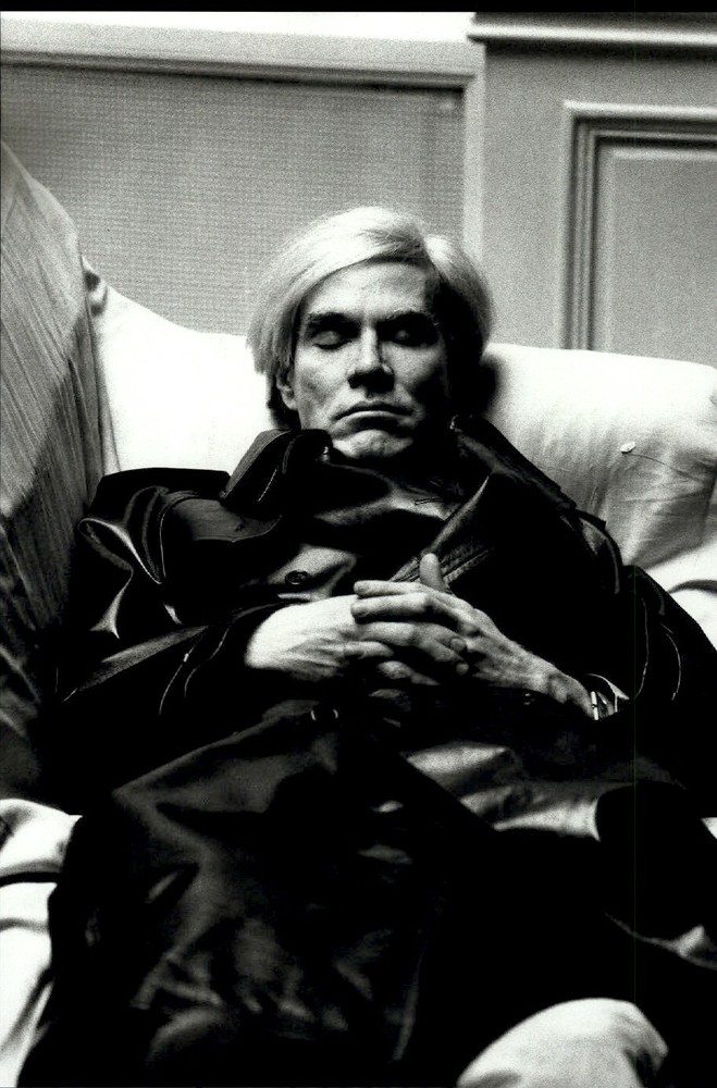 1987 Helmut Newton Andy Warhol Paris 1974 Portrait Art Photo Gravure