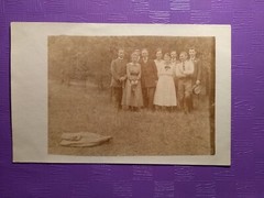 Alt Foto AK antik Frau Mann Pfingsten 1919 Vintage nice Mode men women old Photo