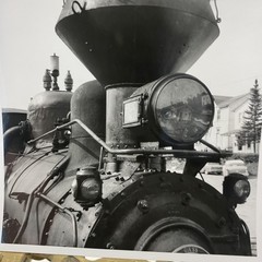 Steam Locomotive Front Headlight 8×10 Black White Glossy Photograph Original