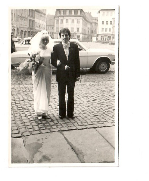13297-Photo * bridal couple, vintage * 60-70s Zittau