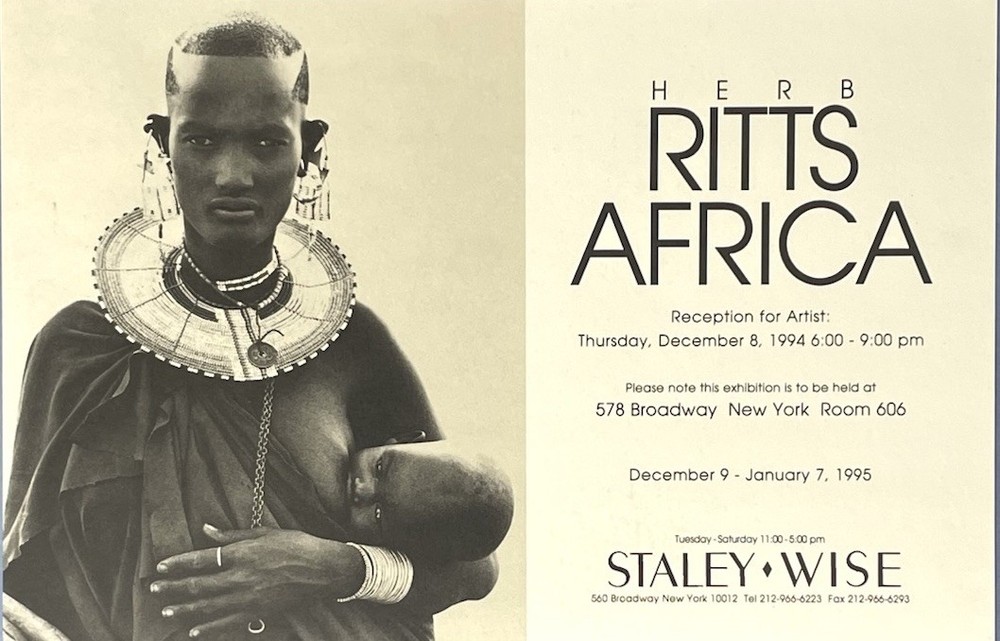 Herb Ritts – Photography Show Announcement Card 1994 – Africa