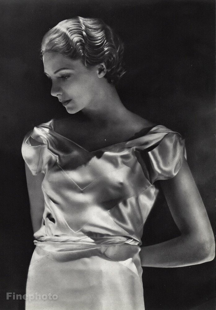 1932 Original Female Fashion Glamour Portrait Woman Maurice Cloche Photo Gravure