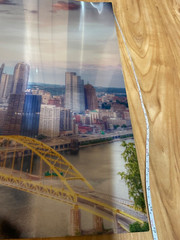 20″ x 30″ Pittsburgh Downtown Scene Large Metal Art «The Point»