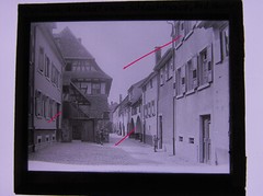 Karlsruhe Durlach Police Original Historical Motif Glass Picture