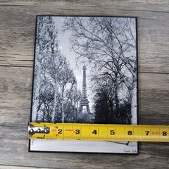 Set of 2 Cyndi Schiek Pictures On Wood 8×6” Paris City Scape Photography B&W