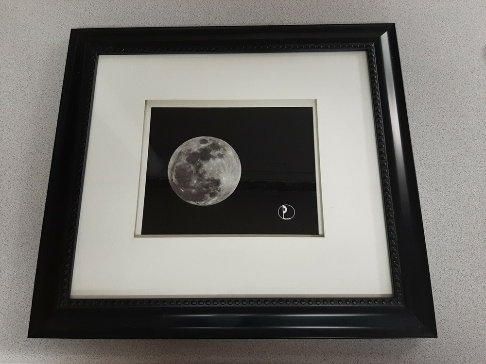 ORIGINAL DOUBLE MATTED AND FRAMED ARTWORK «LUNAR REFLECTIONS» BY J. LEHMAN