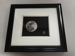 ORIGINAL DOUBLE MATTED AND FRAMED ARTWORK «LUNAR REFLECTIONS» BY J. LEHMAN