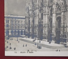 Vintage Black and White Photograph of an Italian Church ‘313 Milano – Il Duomo’