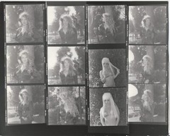 Hendrickson PHOTO Contact Sheet & Negatives Pretty Blonde Curly/Punk Wig Bikini
