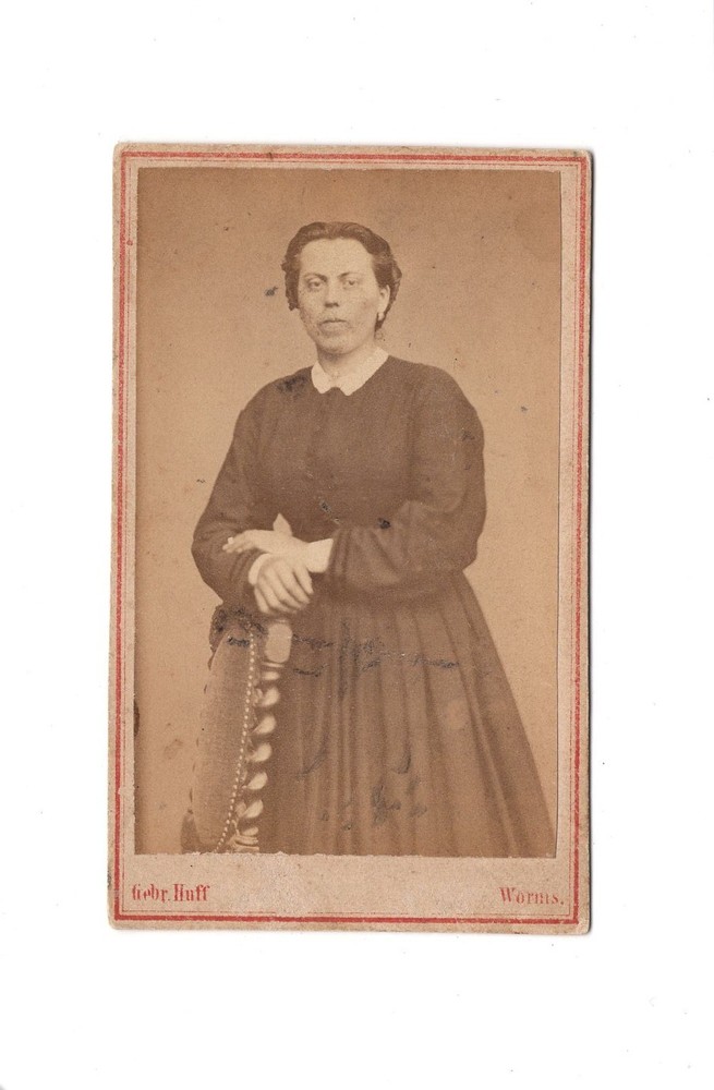 Gebrüder Huff CDV photo lady portrait/fine lady-Worms around 1870