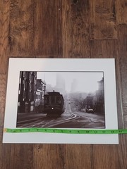 Signed San Francisco Cable Car Photo Danny Li Black & White Matted 10.75×13.75