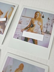 Polaroid Photo – Set of 4 Nude Tattoo Model, Nude Instant Color Photo – Original