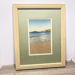 Signed Libby Rae 1989 Coastal Seascape Beach Print Framed Ocean Wall Art