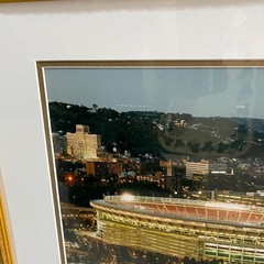 Pittsburgh Three Rivers Stadium Football Baseball Framed Photograph 18×22