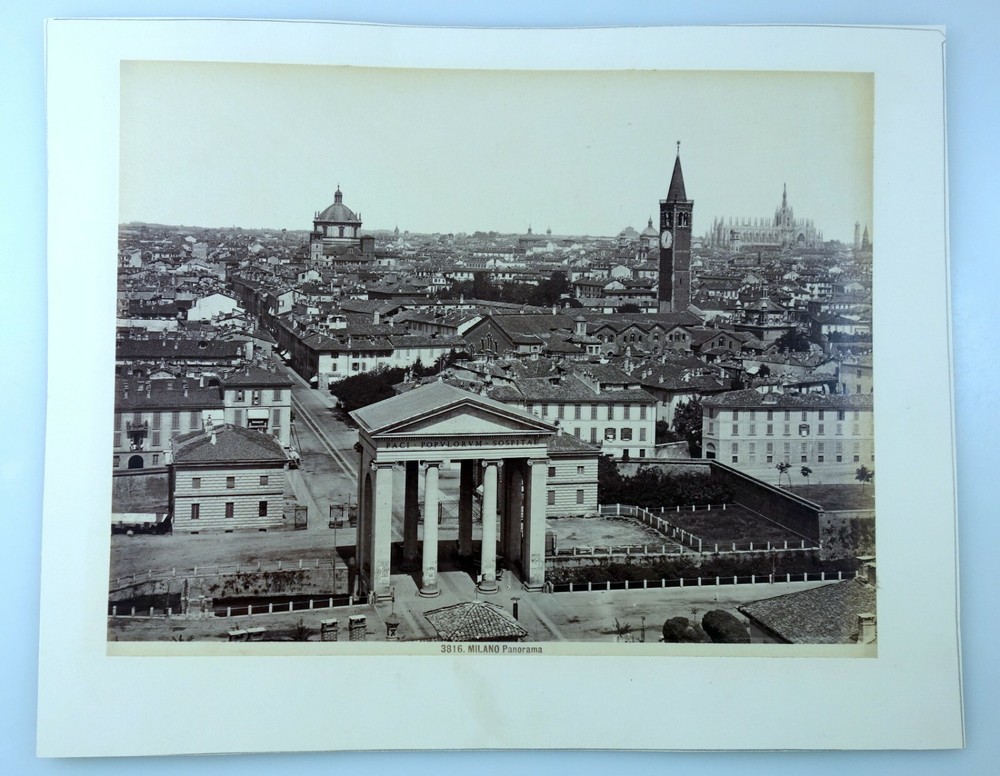 2 x Photo Album around 1890 Milan Panorama + La Cattedrale, Duomo Edizioni Brogi