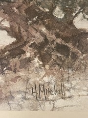 Nature Scene Signed Helen Mitchell Impressionist Landscape Artist Rivers Running