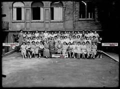 Glass Plate Vintage Photo Negative Black and White 13×18 cm Women Group