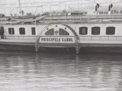 Principele Carol Paddle Steamer Historic Unique Large Photo on Cardboard 1931