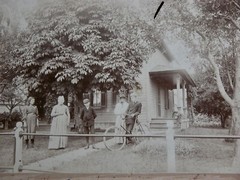 Antique 1890s Photograph First Bicycle Victorian Photograph 1896 Judd Family