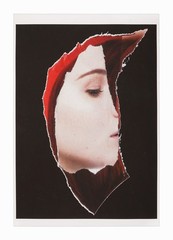 Karen Savage Collage Face Series Color Photograph Photo Vintage Fine Art Black
