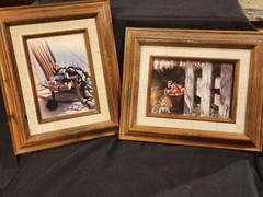 Set of 2 Art Gore Prints in Wooden Frames