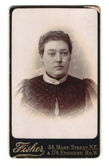 Photograph Fisher, London, 54, Mare Street, Portrait Obese Lady with Back