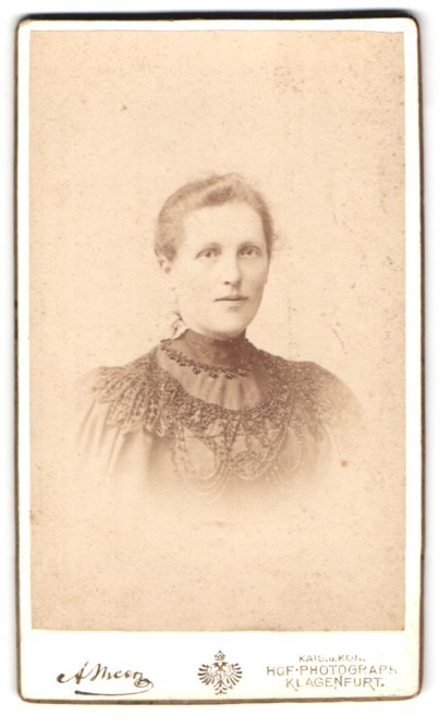 Photograph Alois Beer, Klagenfurt, portrait of a lady CDV/cabinet photo