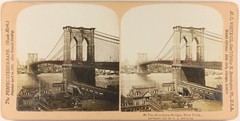 USA US New York Bridge Brooklyn Bridge 1901 Photo Stereo Vintage