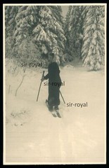 Schellerhau Altenberg New Year’s Eve 1950/1951 – Female Skier – 1950s – Photo 8x13cm