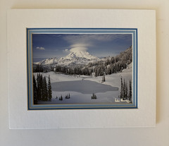 Rick Morley “First Snow” Mt. Rainier Signed Photography Matted Print 8×10