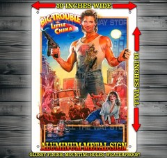Big Trouble In Little China 80s Kurt Russell Movie Metal Sign Wall Art 10″ x 14″
