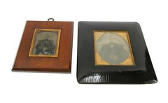 Two Ferrotype / Photos 19th Century Tintype Daguerreotype