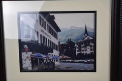 Alpine Village Hotel des Alpes Framed Color Photo Print Matted Street Scene