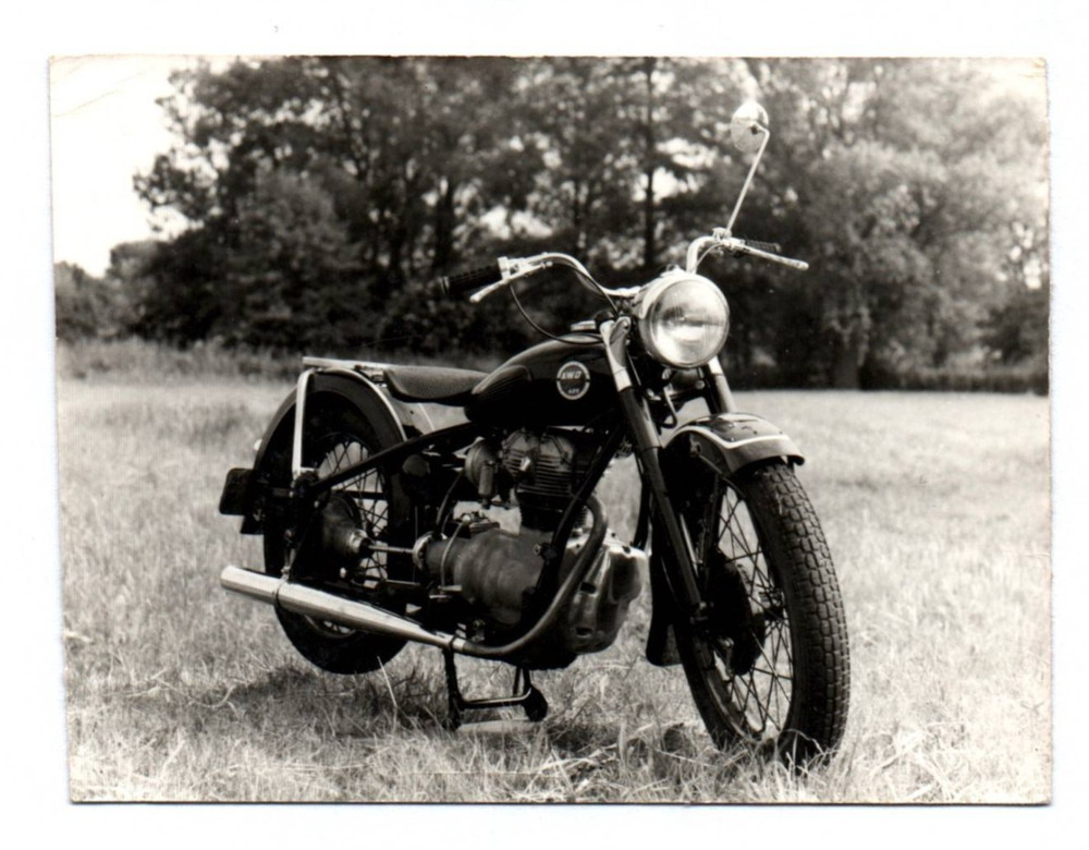 Photo Motorcycle AWO 425 T Simson Motorcycle Vintage Vintage Original Photography