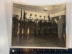 Real 8 x 10 Photo WWII 43rd Infantry Division Winged Victory Taking Oath