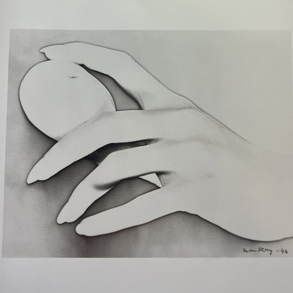 MAN RAY PHOTO B&W PRINT “TULIPS” & “HAND with EGG, 1946” Art MAN RAY Dada Print