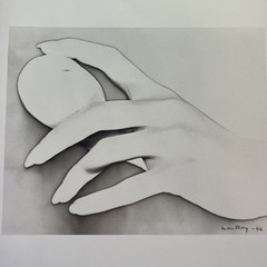 MAN RAY PHOTO B&W PRINT “TULIPS” & “HAND with EGG, 1946” Art MAN RAY Dada Print