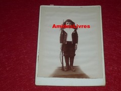 Stunning Child Photo With Rifle School Battalion Ca 1885 Vintage