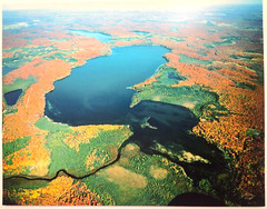 Big Sand Lake, Phelps, Vilas County, Wisconsin, Overhead Photo. Frame Optional.