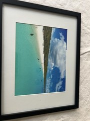 Framed Caribbean Beach Landscape Photograph 12×16 Black Frame Ocean Wall Art