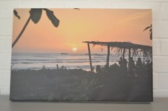 Costa Rica Nosara Photo Canvas of Beach Rancho Sunset Waves Wall Art Surfing