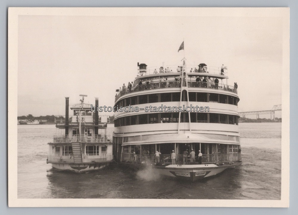 New Orleans USA 1964 – Steamer PRESIDENT Mississippi – Vintage Photo 1960s