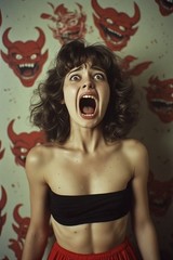 5 ~ 4X6 Glossy HORROR Fine Art ‘ SCREAM QUEEN ‘ Photo FANTASY Set ! 211359083