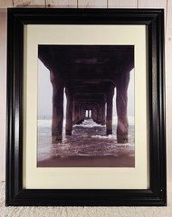 Hermosa Beach Pier California Ocean Photograph Framed 12×15