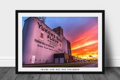 Yukons Best Grain Elevator Photography Print: Oklahoma Route 66 Sunset Photo